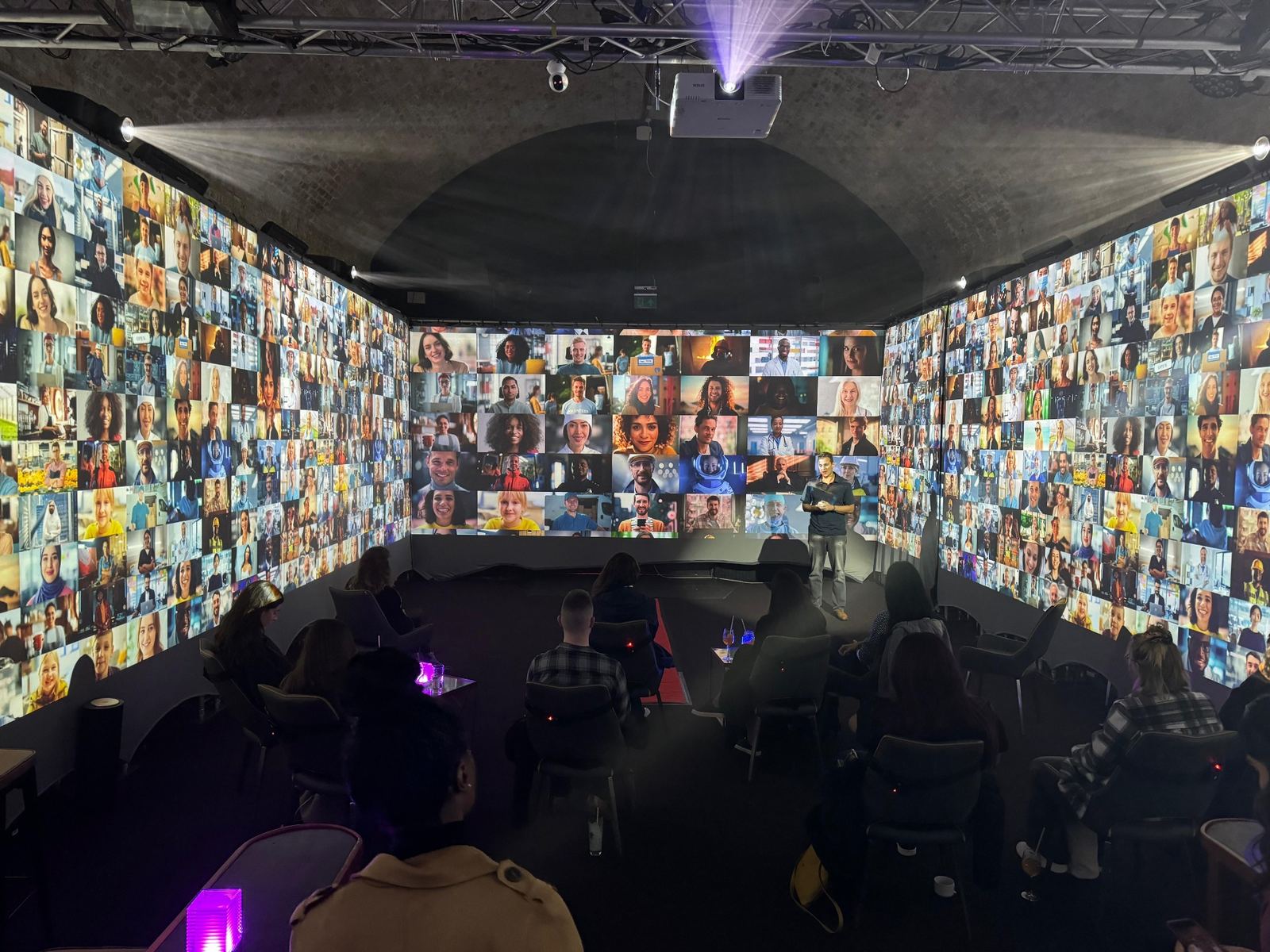 Senior buyers watching a live immersive session at a Social Tree and 3rd Eye event